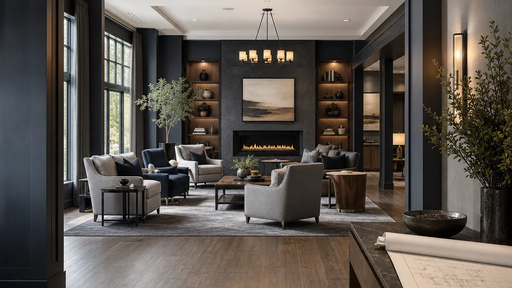 Illustrative senior living lounge prepared for a phased furniture refresh.